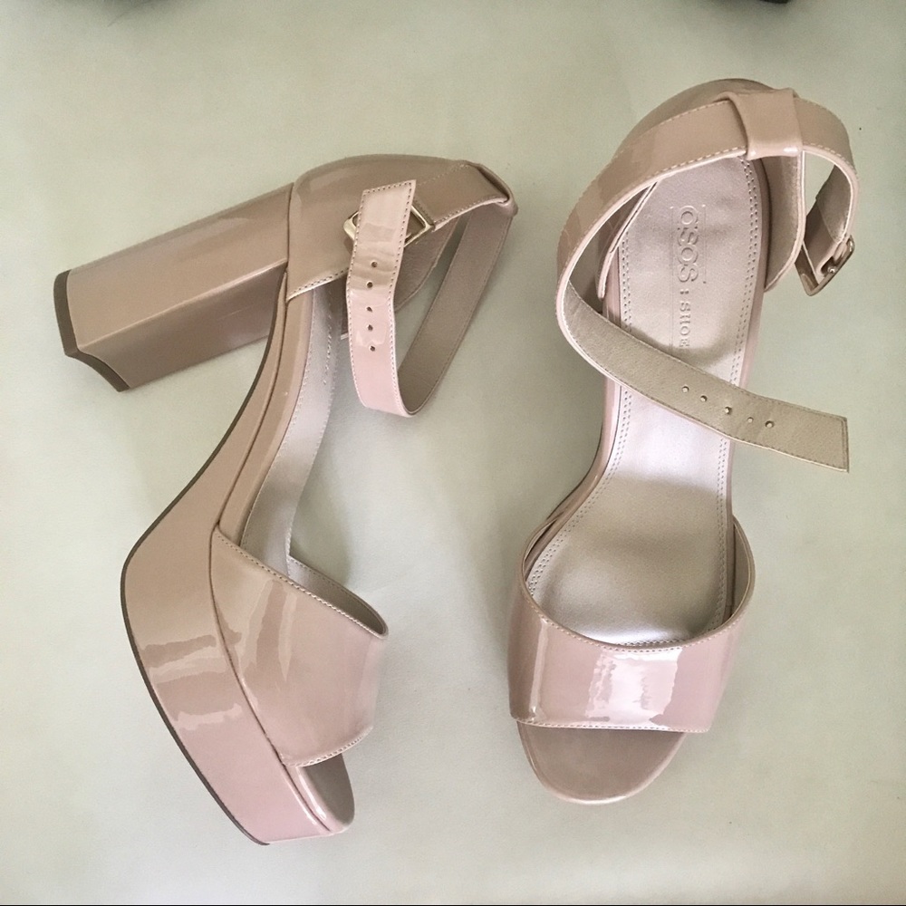 ASOS Heidi Nude Patent Heels